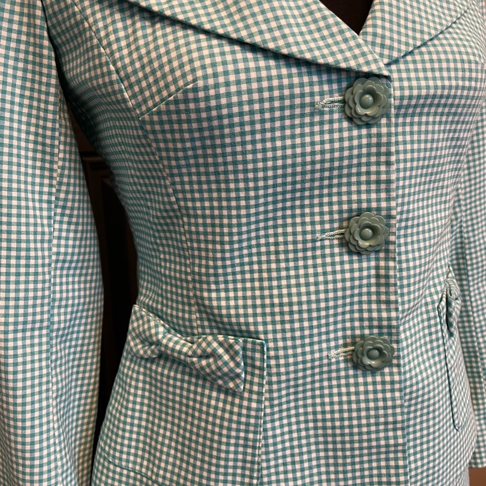 Vintage Nanette Lepore gingham suit Size 2 - Picture 2 of 5
